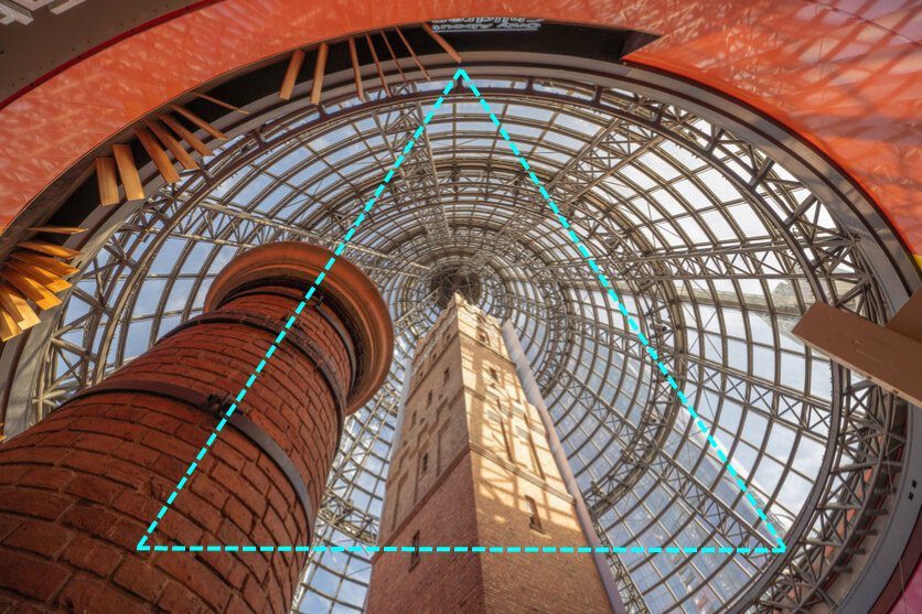 (6) “Triangular composition” gives a sense of stability