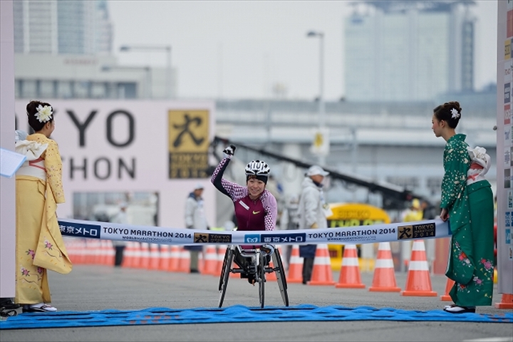 車いすマラソン 土田和歌子選手 フォトギャラリー