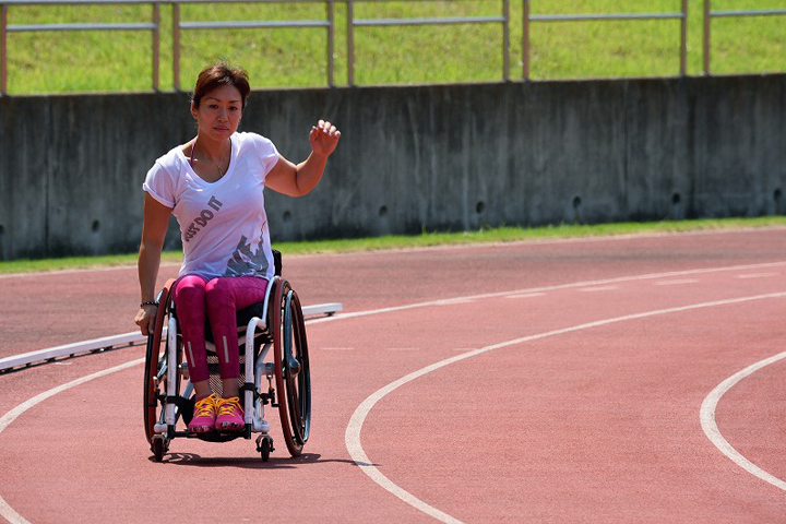 車いすマラソン 土田和歌子選手 フォトギャラリー