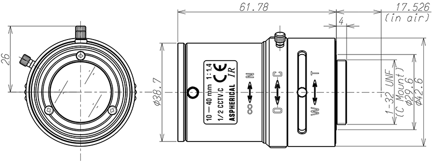 12VM1040ASIR dimension
