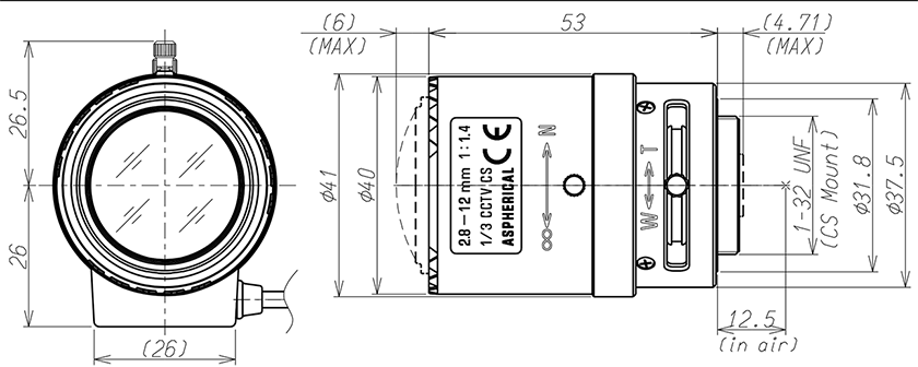 13VG2812ASII dimension