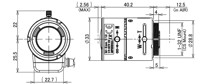 13VG308ASIRII dimension