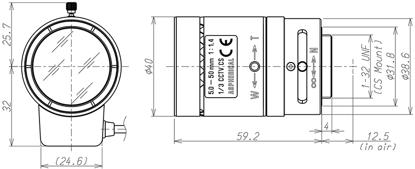 13VG550ASII dimension