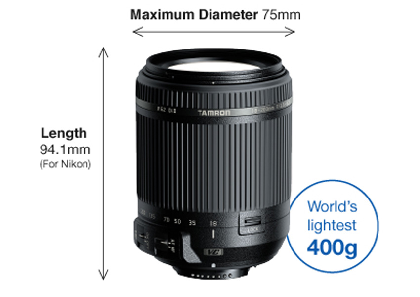 18-200mm F/3.5-6.3 Di II VC (Model B018) | Lenses | TAMRON