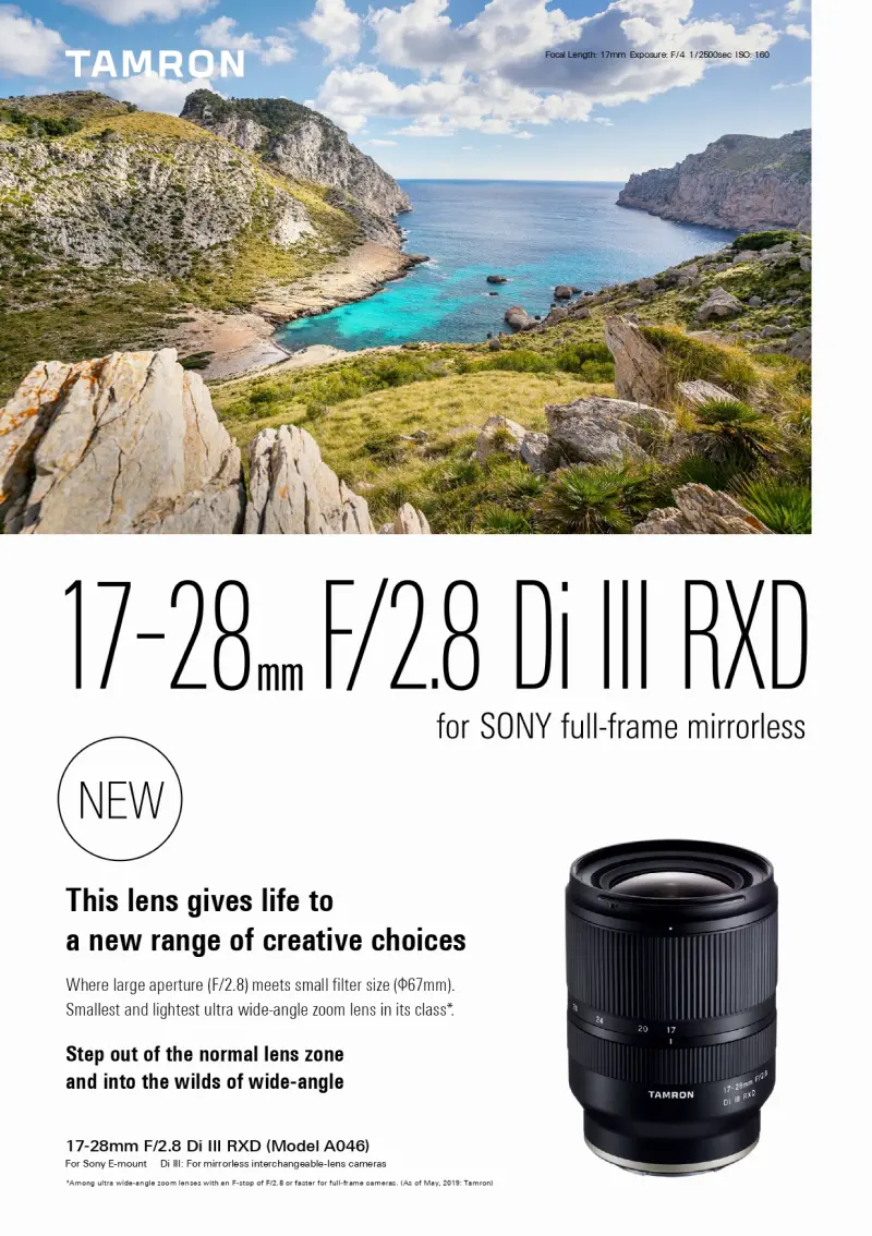 17-28mm F/2.8 Di III RXD (Model A046) | Specifications | Lenses 