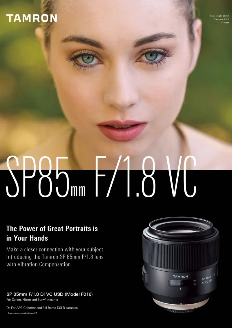 SP 85mm F/1.8 Di VC USD | Lenses | TAMRON Photo Site for