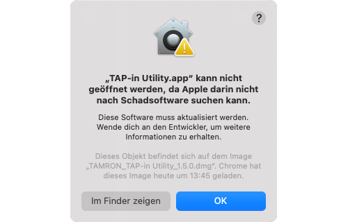 1. Klicken Sie in der unten angezeigten Meldung auf „OK“.
