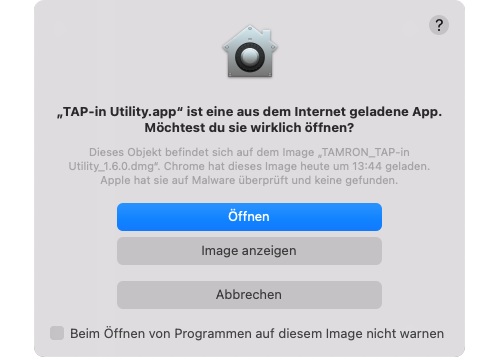3. Klicken Sie in der angezeigten Meldung auf „Öffnen“.